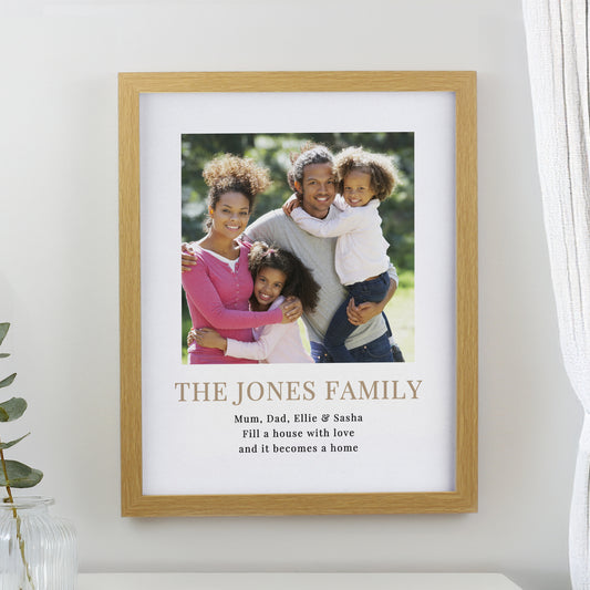Personalised Square Photo Upload Oak Poster Frame - MK&JD Gifts