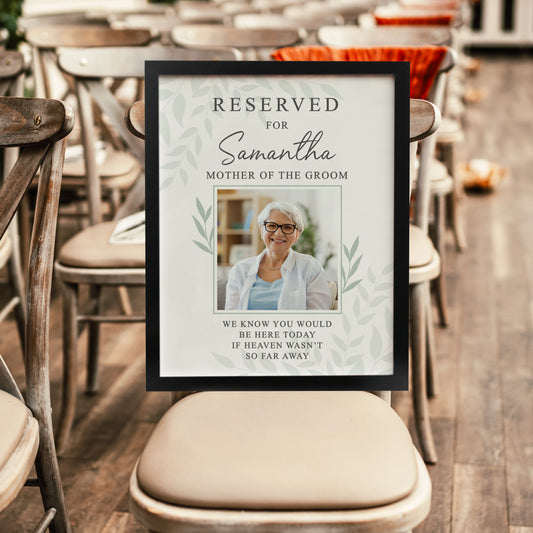 Personalised Reserved For Photo Upload Black Poster Frame - MK&JD Gifts