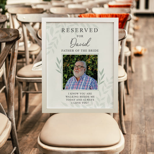 Personalised Reserved For Photo Upload White Poster Frame - MK&JD Gifts
