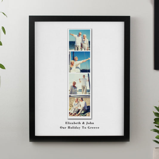 Personalised Photo Upload Strip Black Poster Frame - MK&JD Gifts