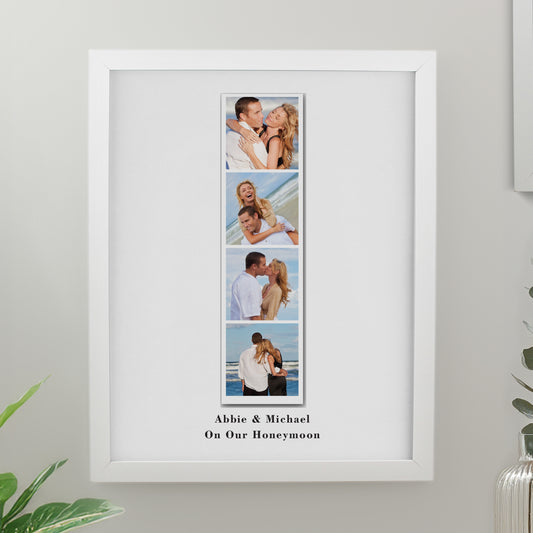 Personalised Photo Upload Strip White Poster Frame - MK&JD Gifts