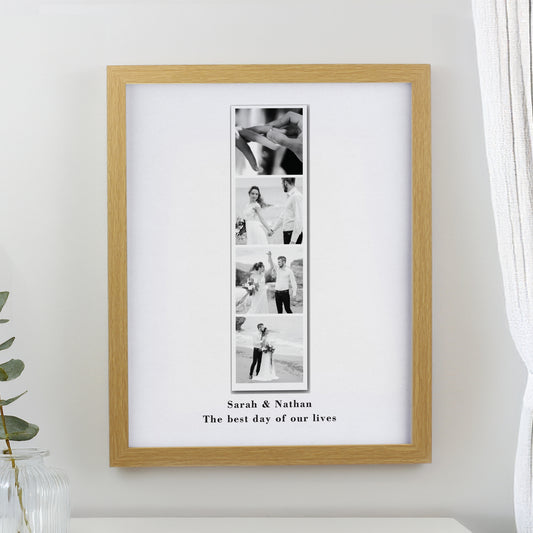 Personalised Photo Upload Strip Oak Poster Frame - MK&JD Gifts