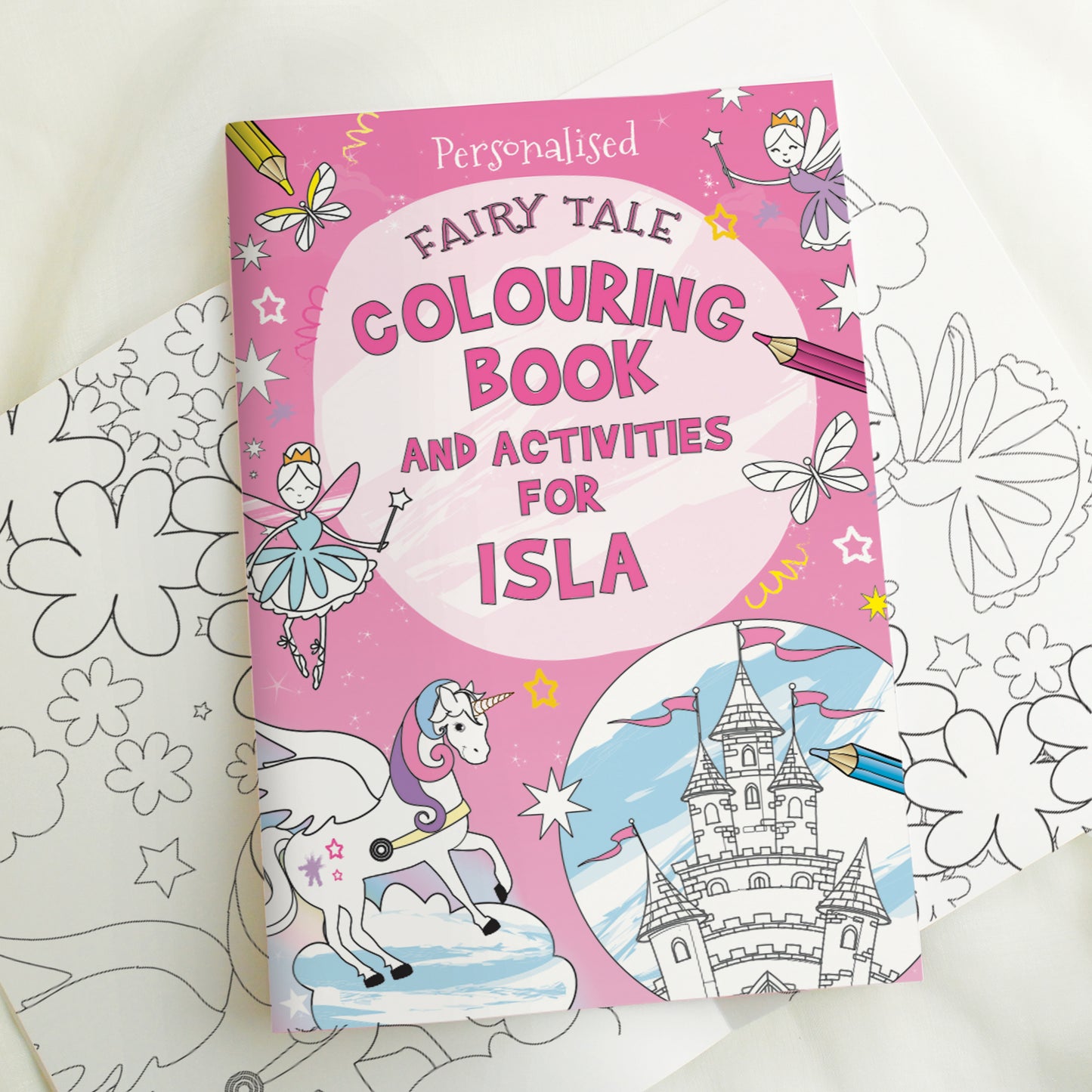 Personalised Princess & Unicorn Colouring Book - MK&JD Gifts