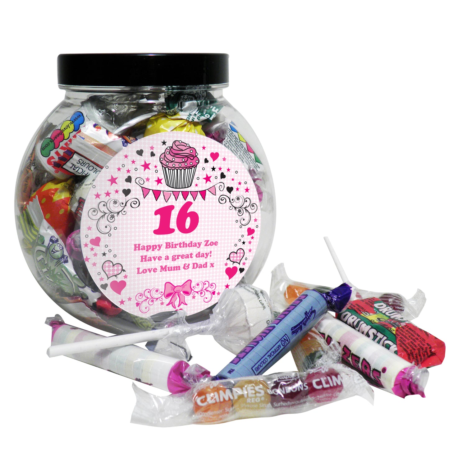 Personalised Birthday Big Age Sweet Jar - MK&JD Gifts