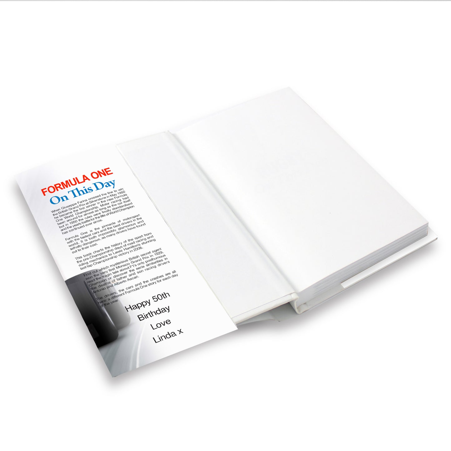 Personalised Formula 1 On This Day Book - MK&JD Gifts