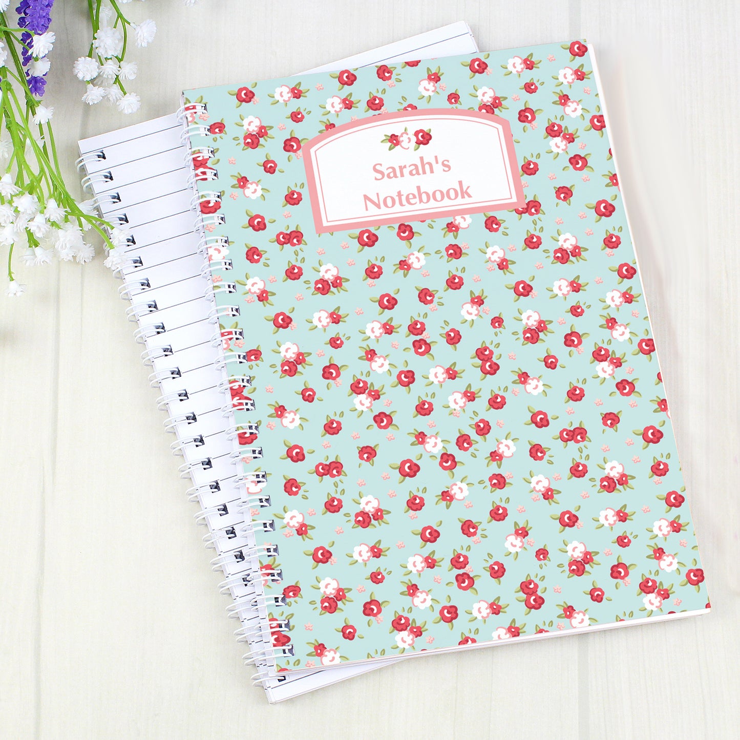 Personalised Vintage Floral A5 Notebook - MK&JD Gifts