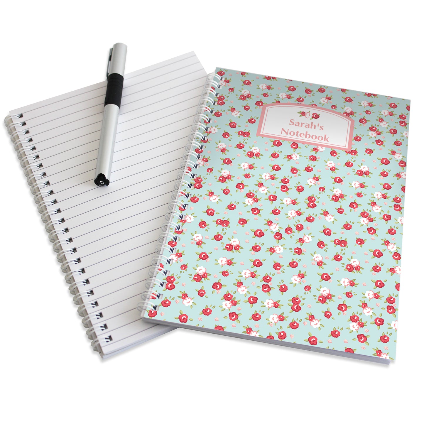 Personalised Vintage Floral A5 Notebook - MK&JD Gifts