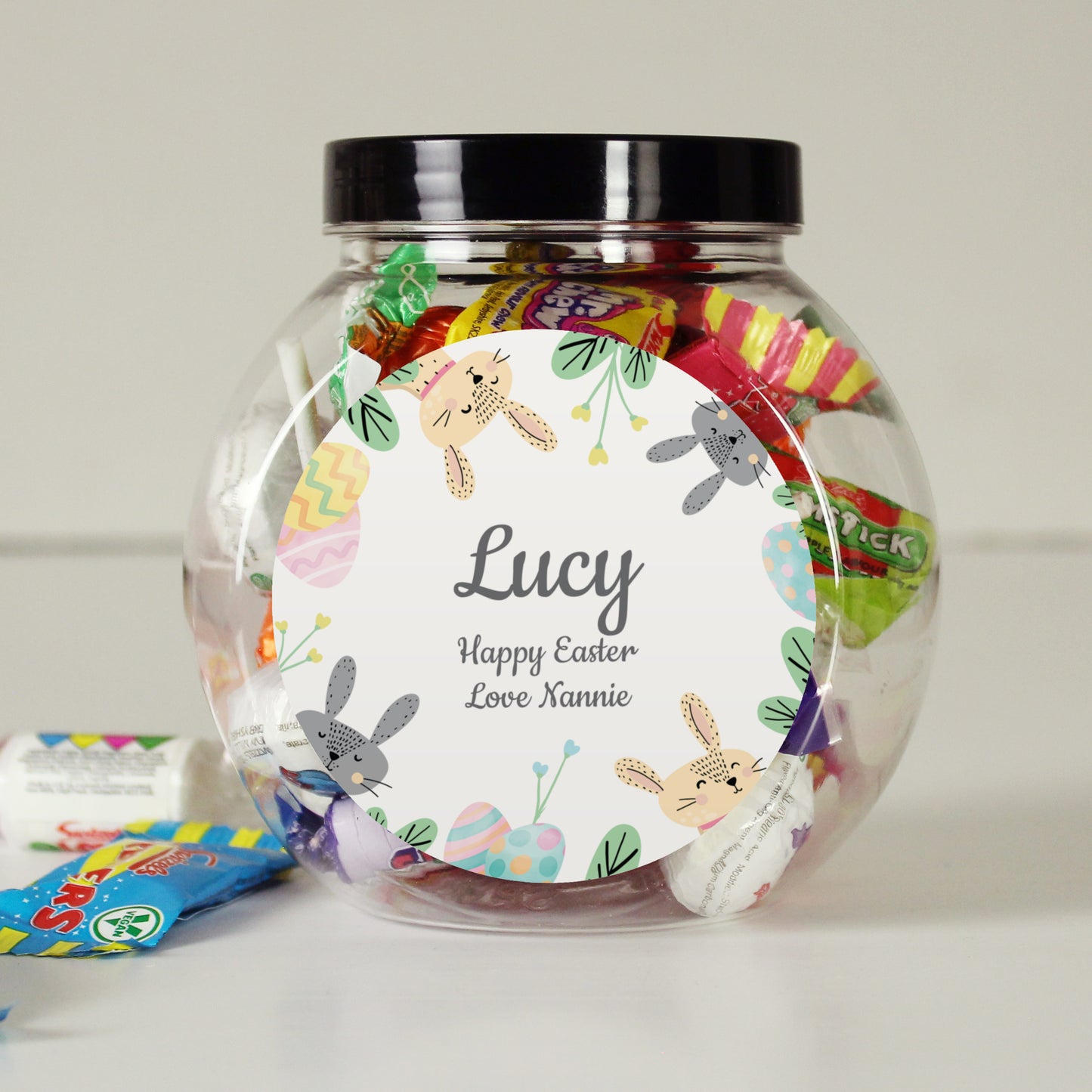 Personalised Easter Bunny Sweet Jar - MK&JD Gifts