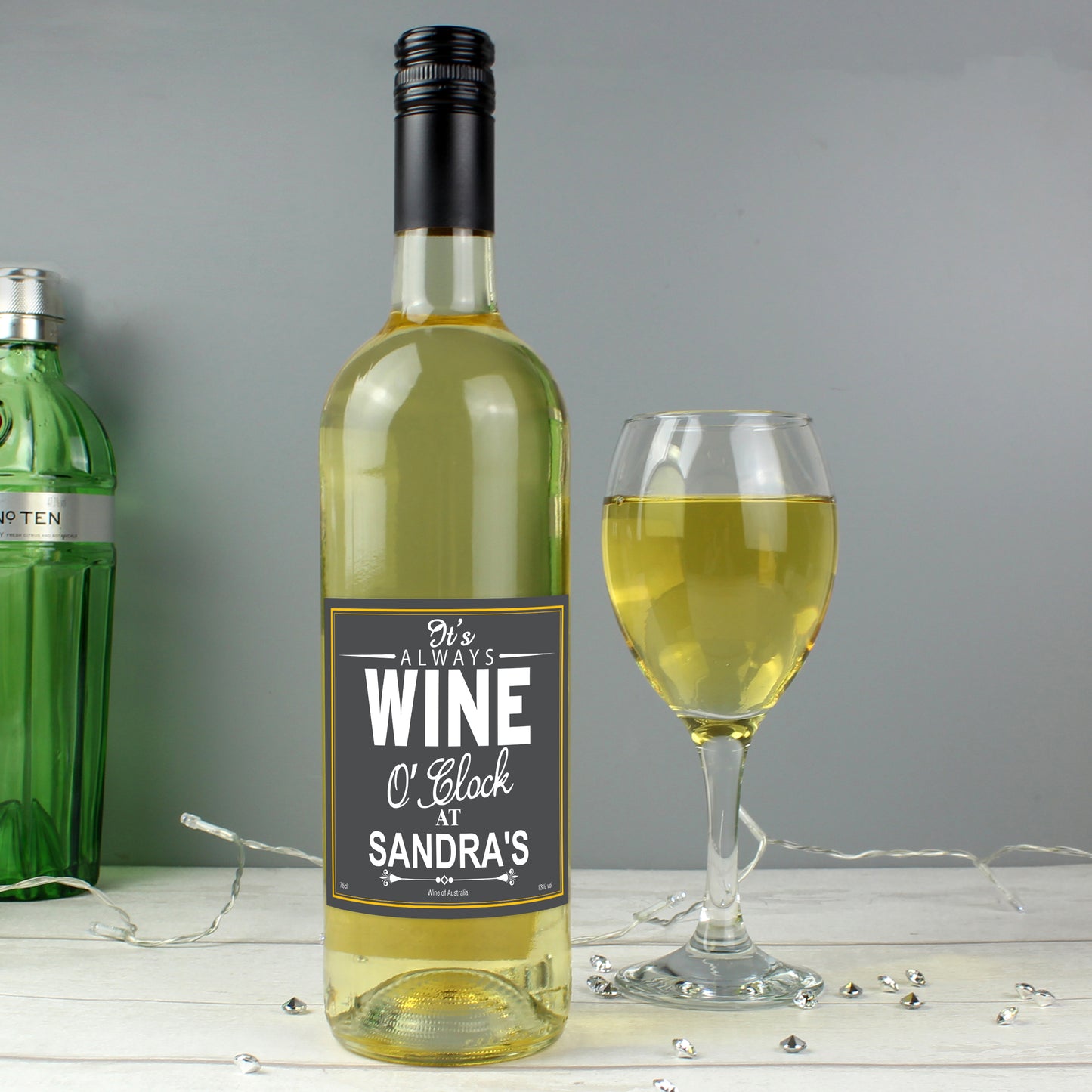 Personalised Wine O'Clock White Wine - MK&JD Gifts