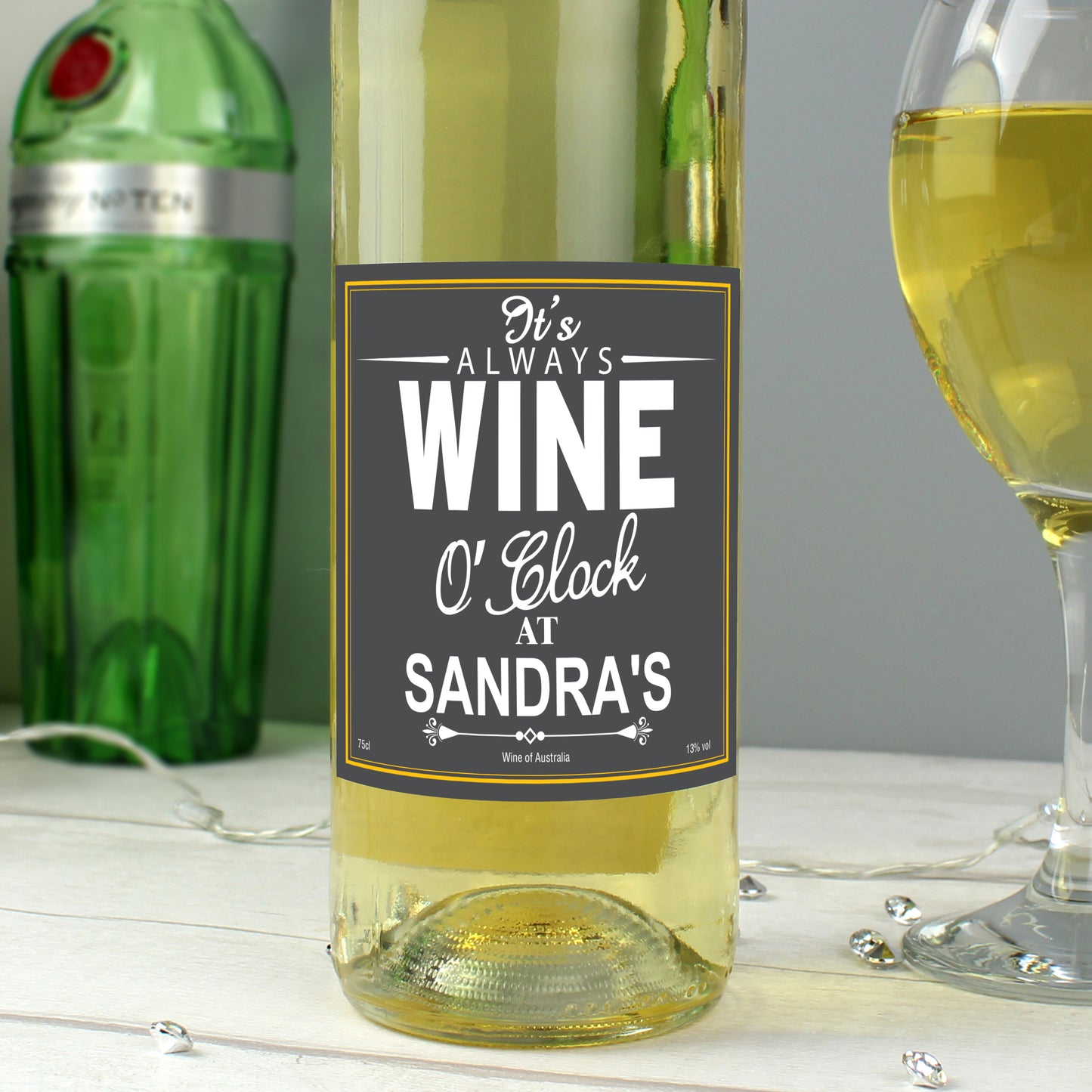 Personalised Wine O'Clock White Wine - MK&JD Gifts
