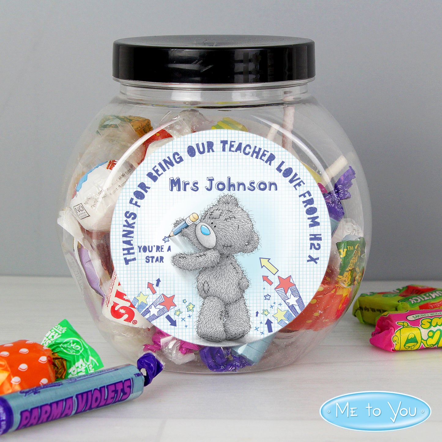 Personalised Me To You Teacher Sweets Jar - MK&JD Gifts