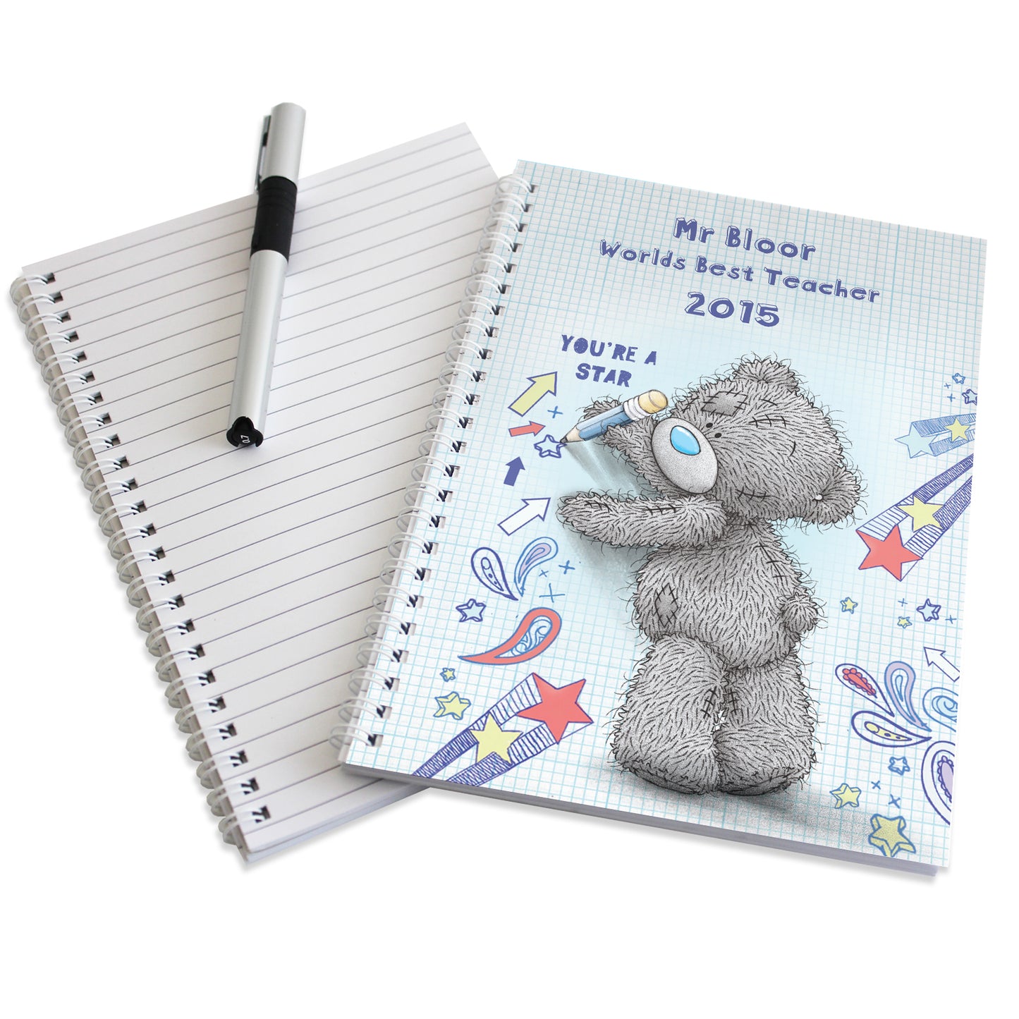 Personalised Me to You Teacher A5 Notebook - MK&JD Gifts