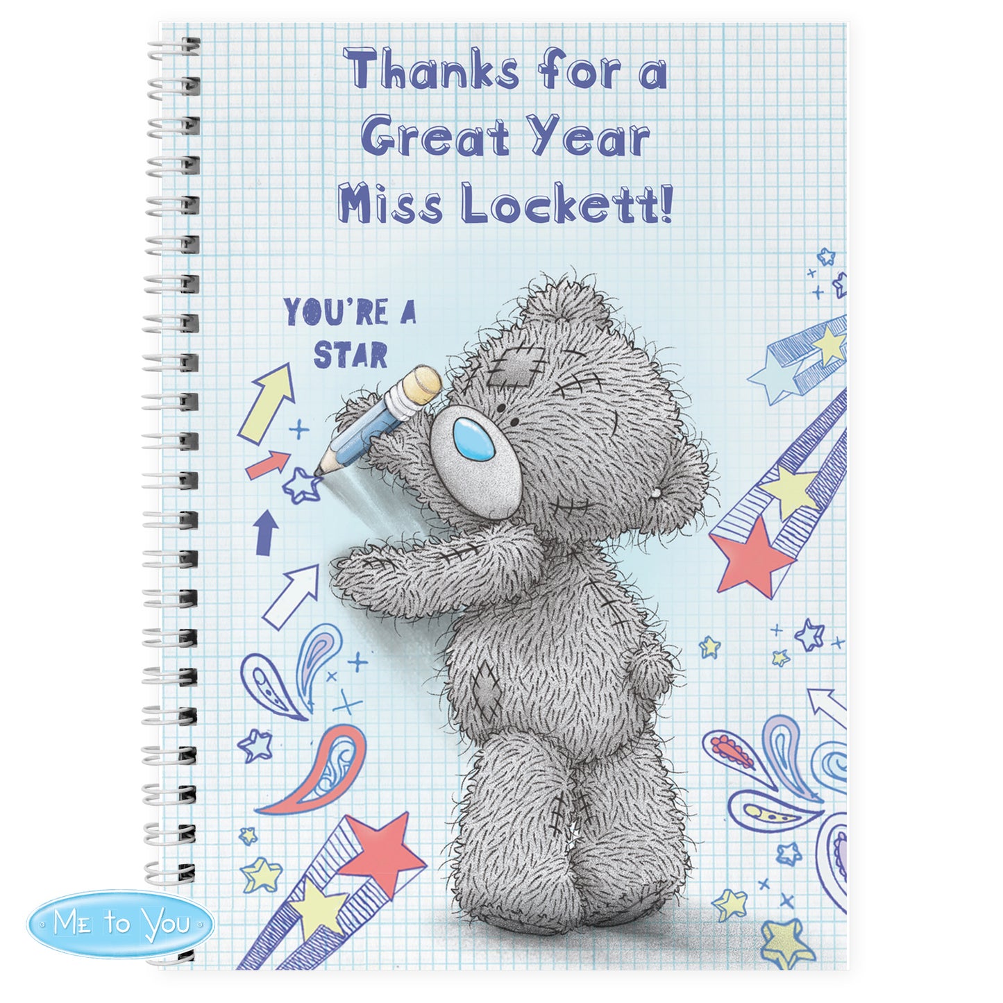 Personalised Me to You Teacher A5 Notebook - MK&JD Gifts