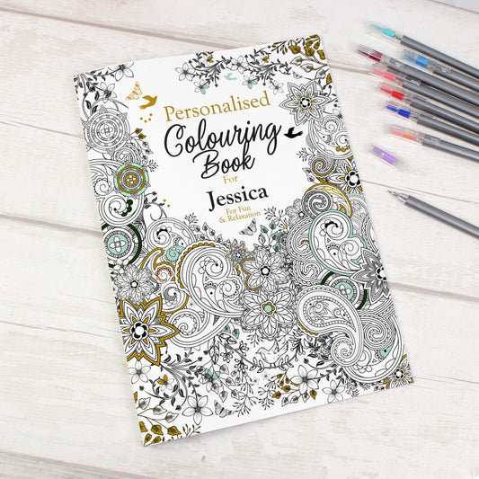 Personalised Botanical Colouring Book - MK&JD Gifts