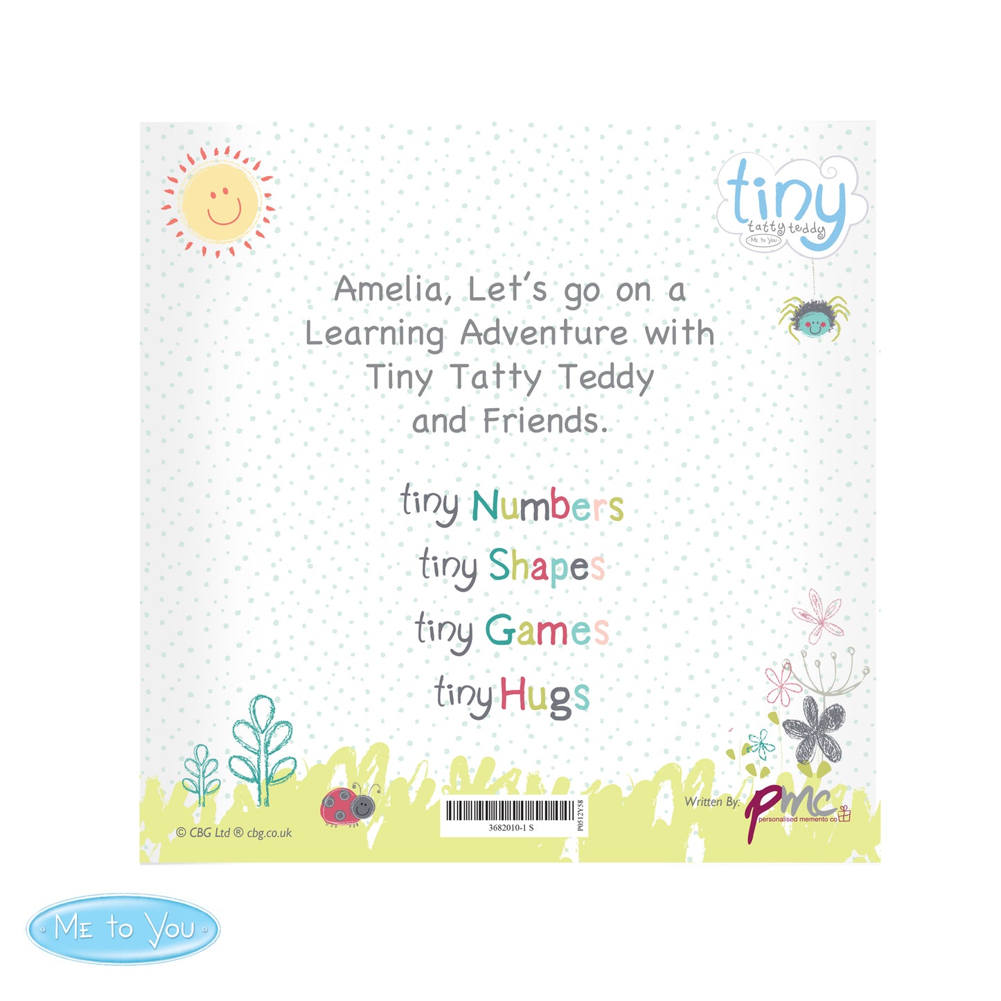 Personalised Tiny Tatty Teddy Learning Adventure Book - MK&JD Gifts