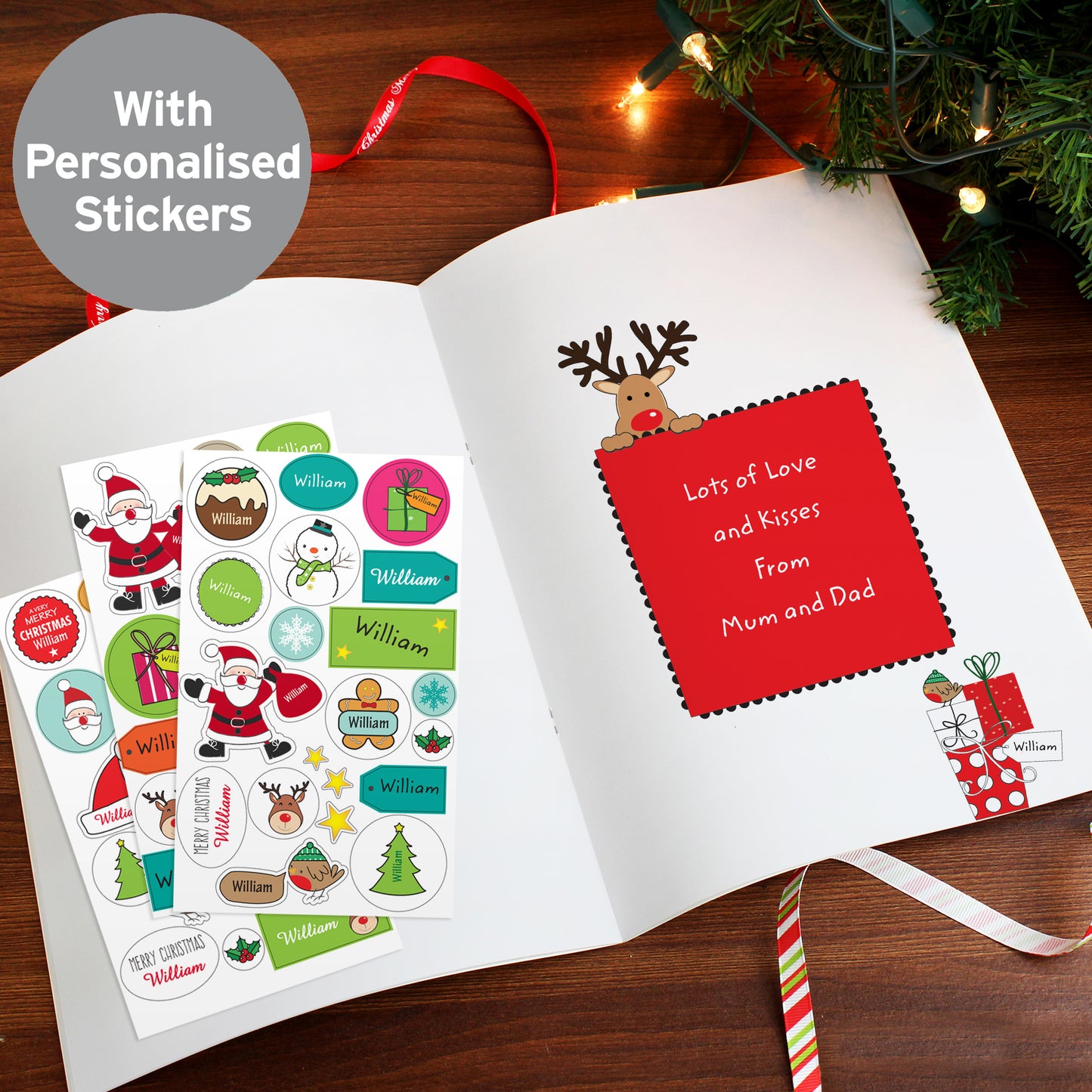 Personalised Christmas Activity Book with Stickers - MK&JD Gifts