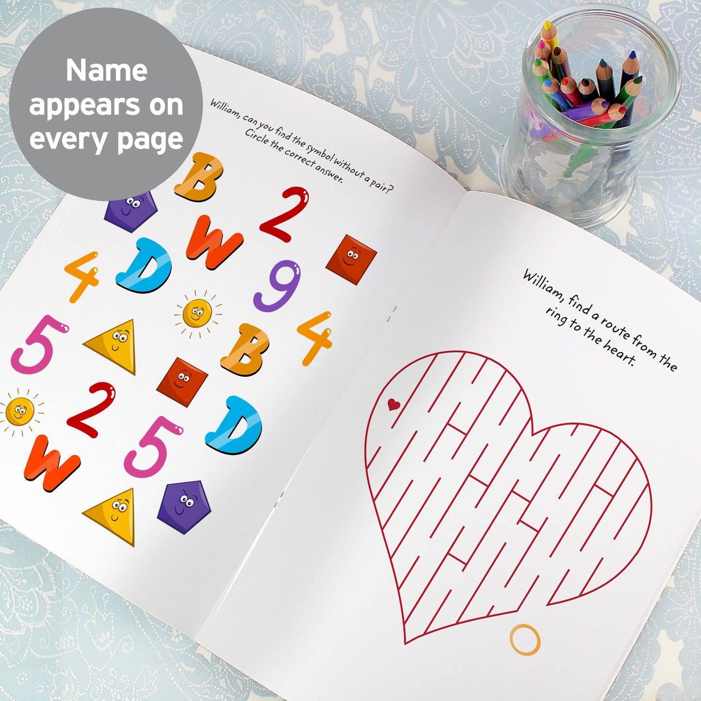Personalised Wedding Activity Book with Stickers - MK&JD Gifts