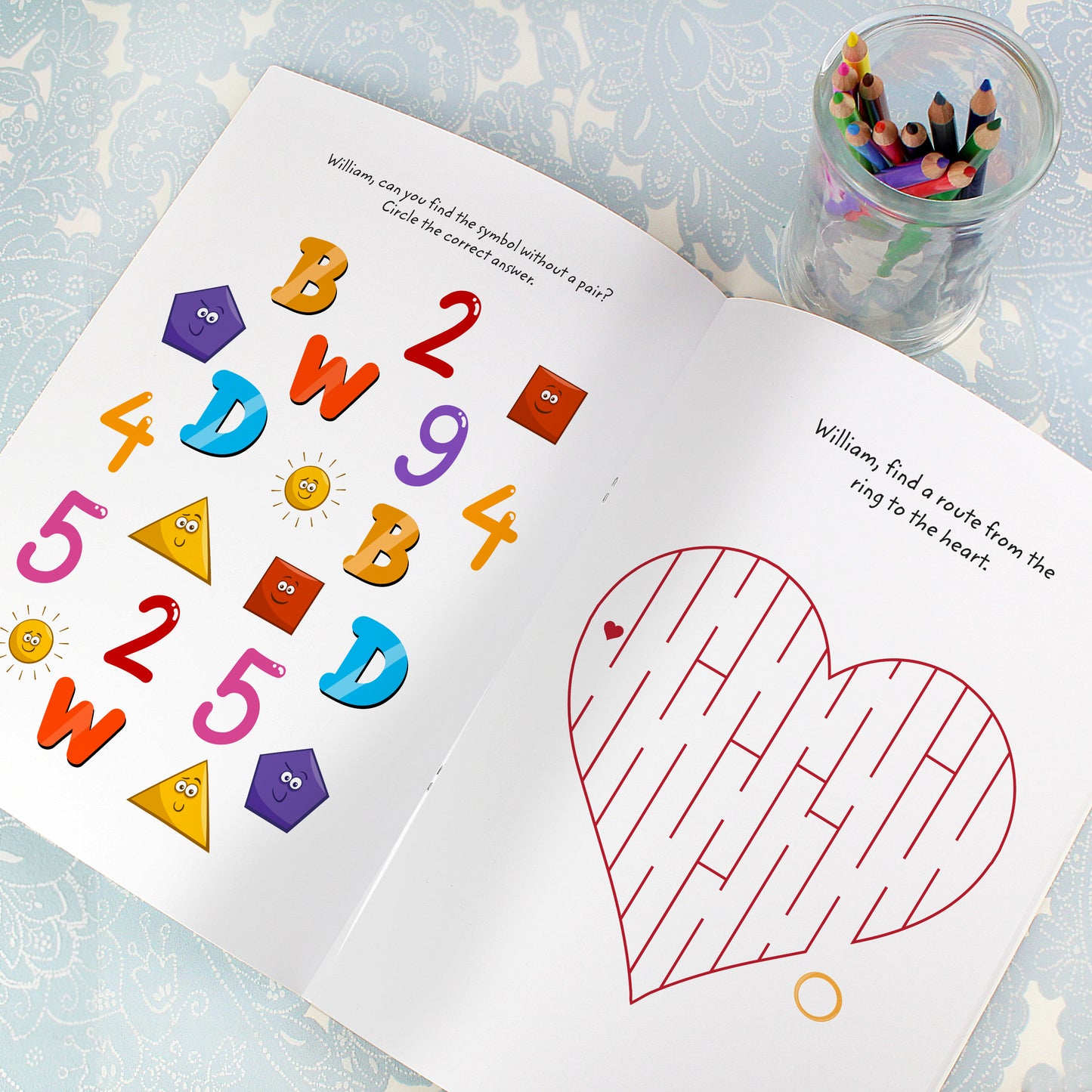 Personalised Wedding Activity Book with Stickers - MK&JD Gifts