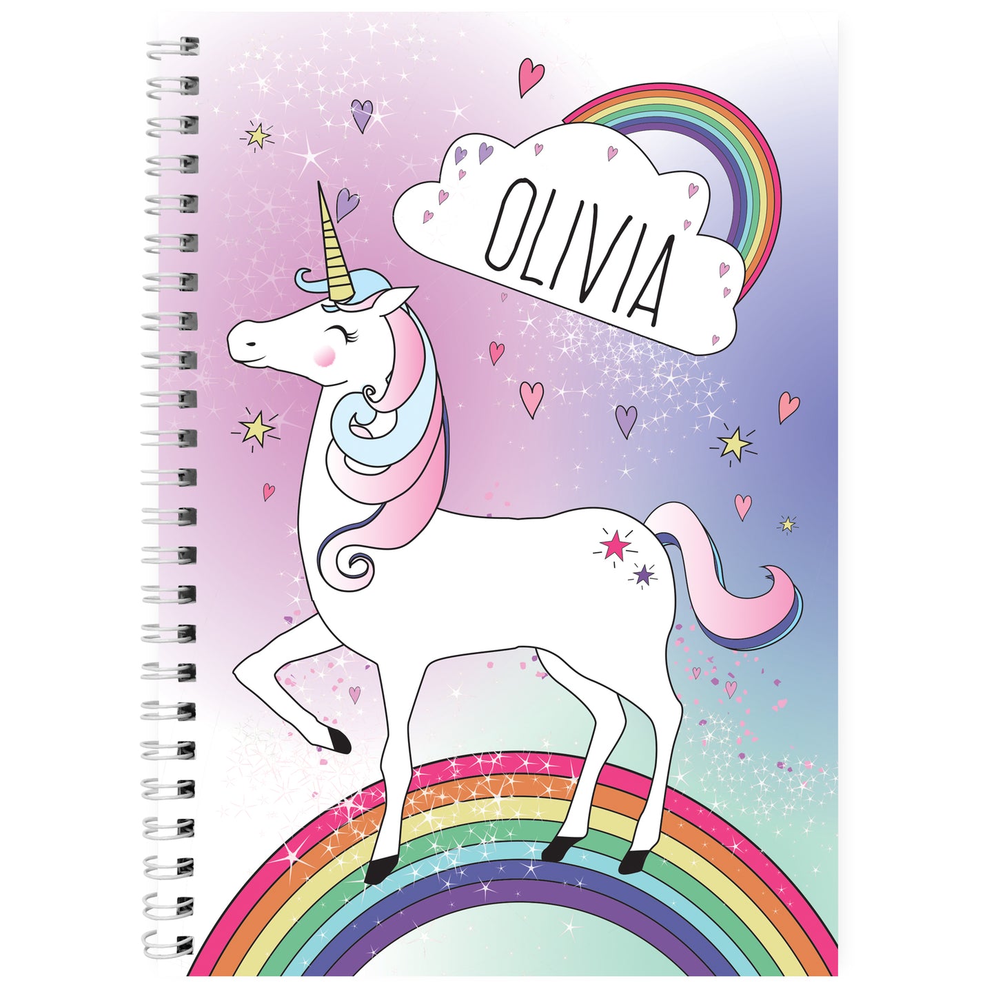 Personalised Unicorn A5 Notebook - MK&JD Gifts