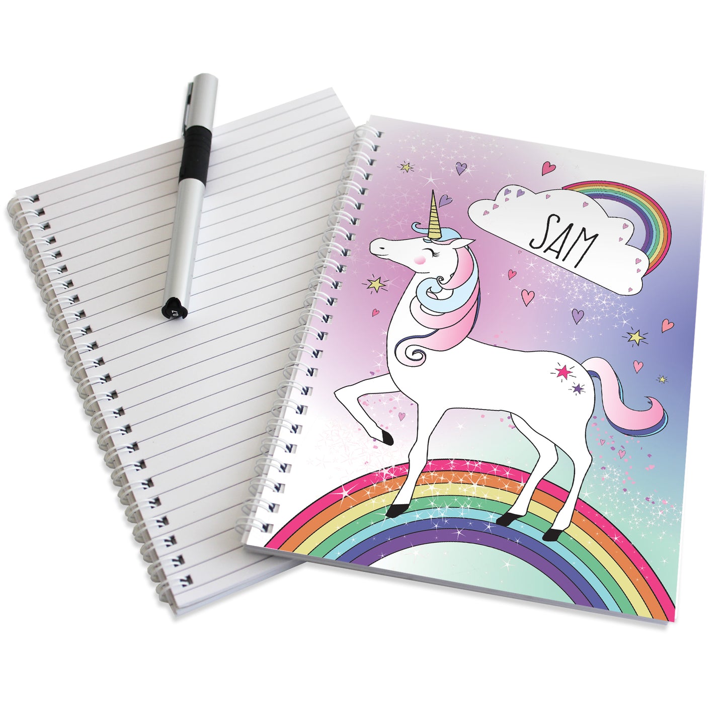 Personalised Unicorn A5 Notebook - MK&JD Gifts