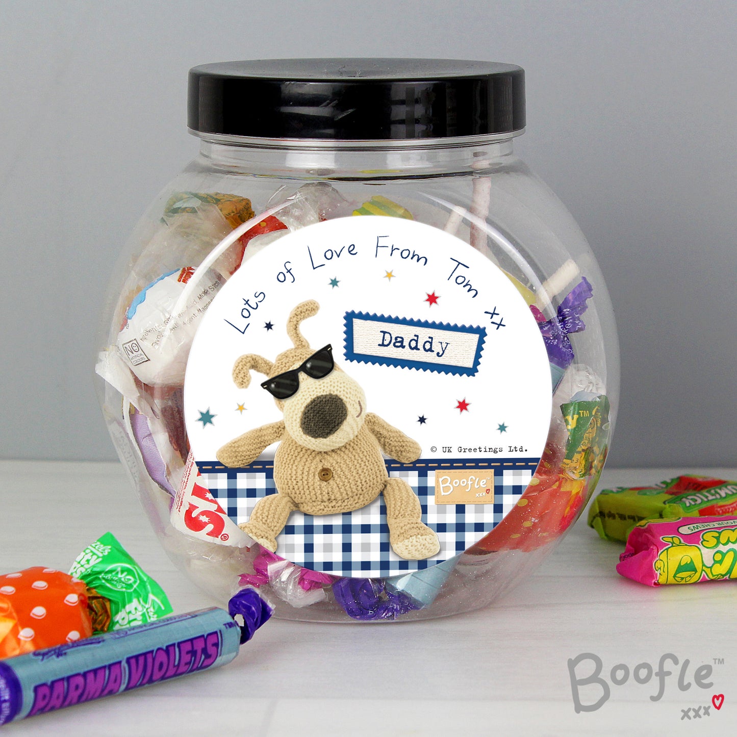 Personalised Boofle Stars Sweet Jar - MK&JD Gifts