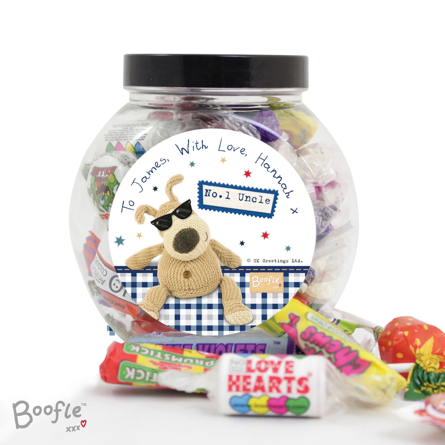 Personalised Boofle Stars Sweet Jar - MK&JD Gifts