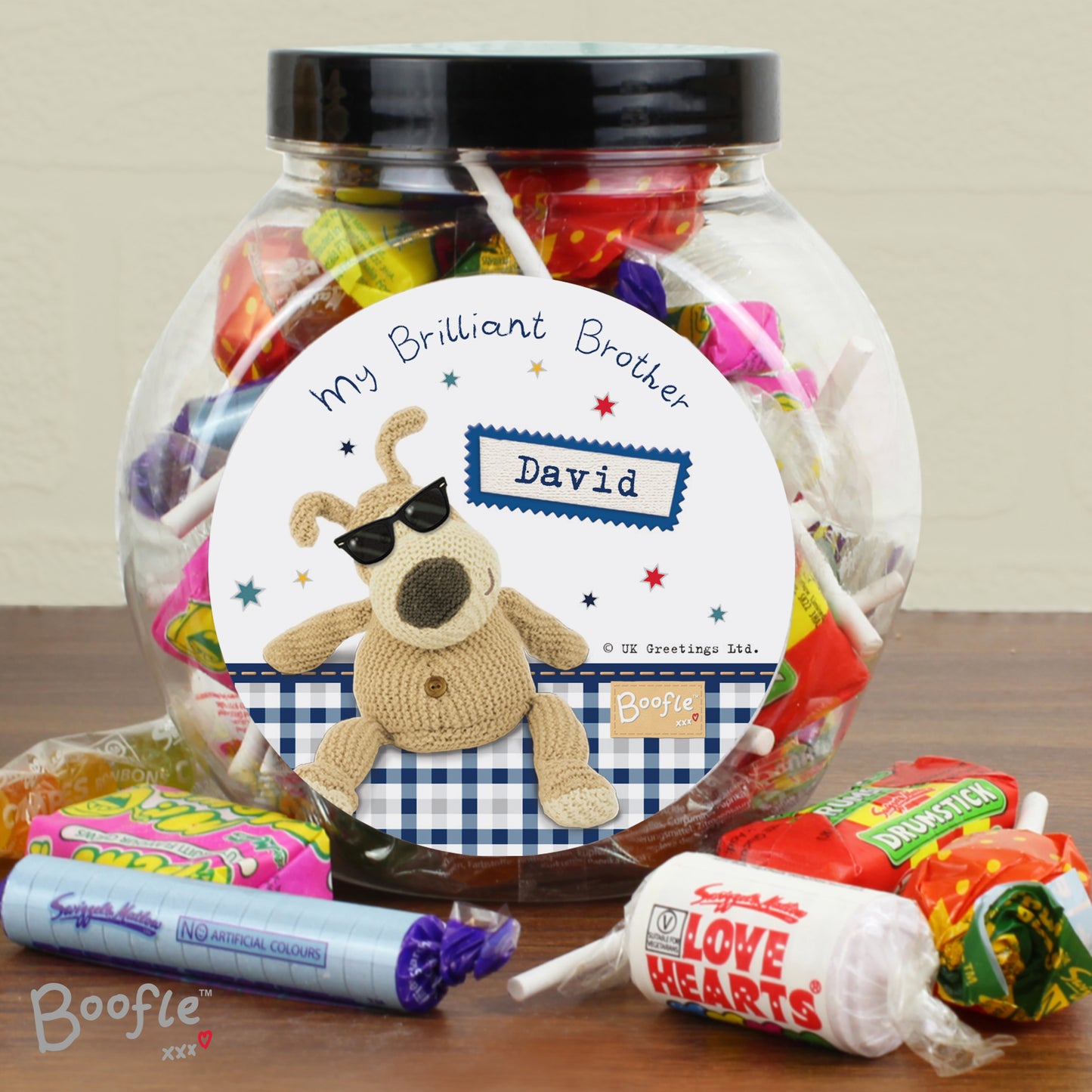 Personalised Boofle Stars Sweet Jar - MK&JD Gifts