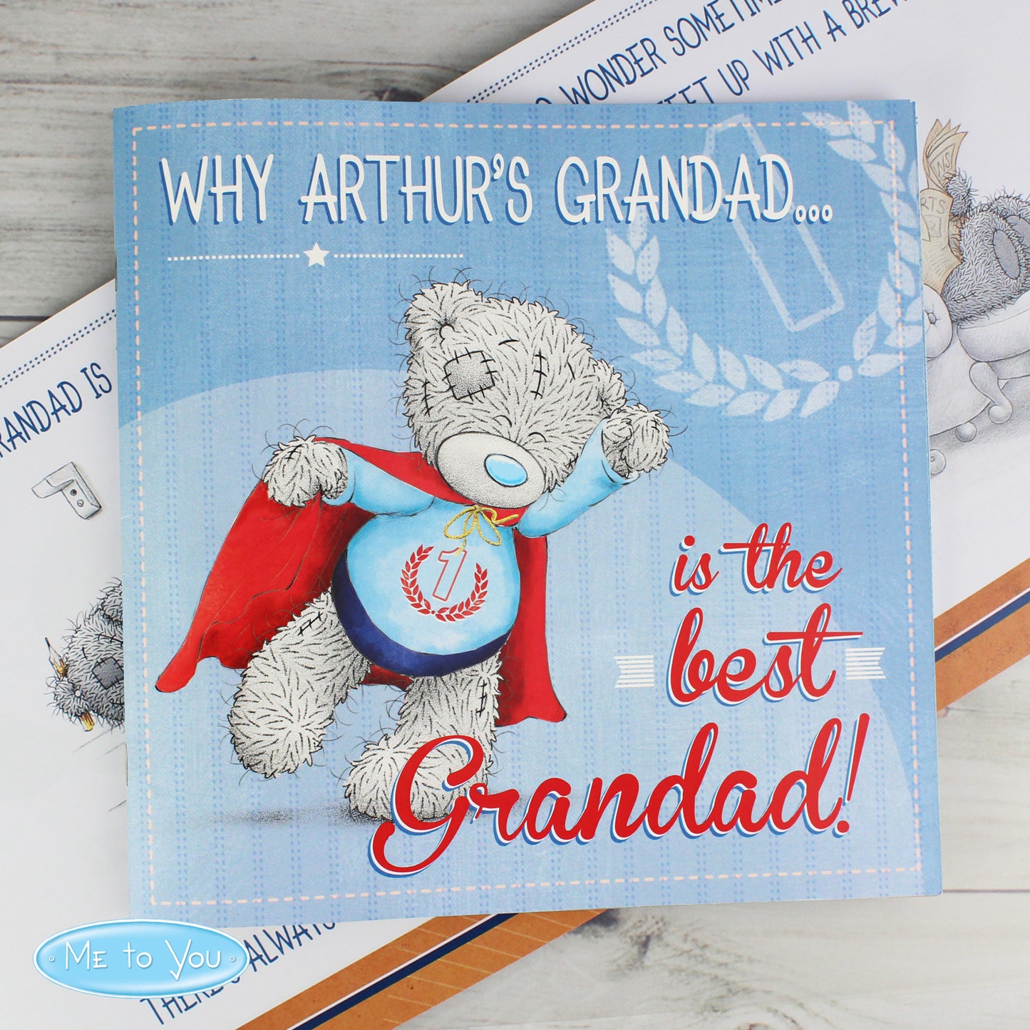 Personalised Me to You For Him Super Hero Poem Book - MK&JD Gifts