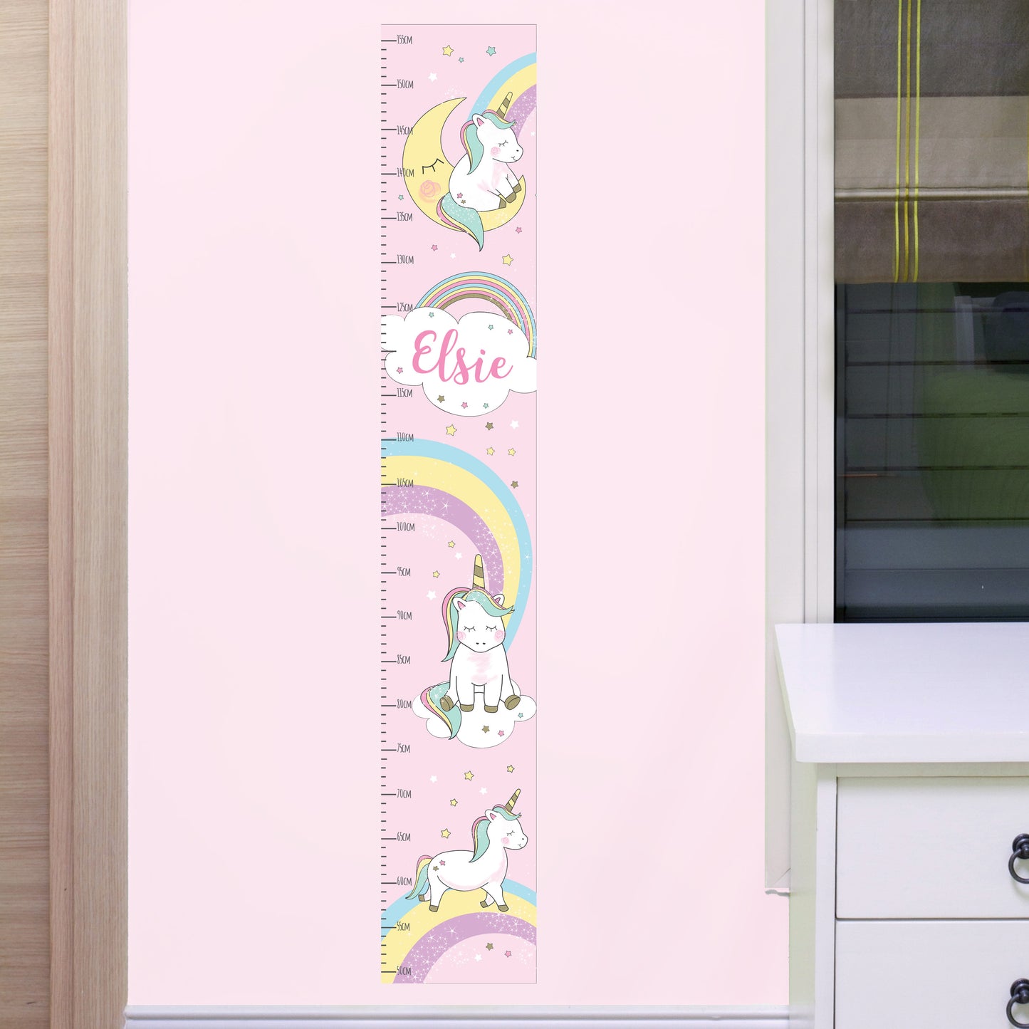 Personalised Baby Unicorn Height Chart - MK&JD Gifts