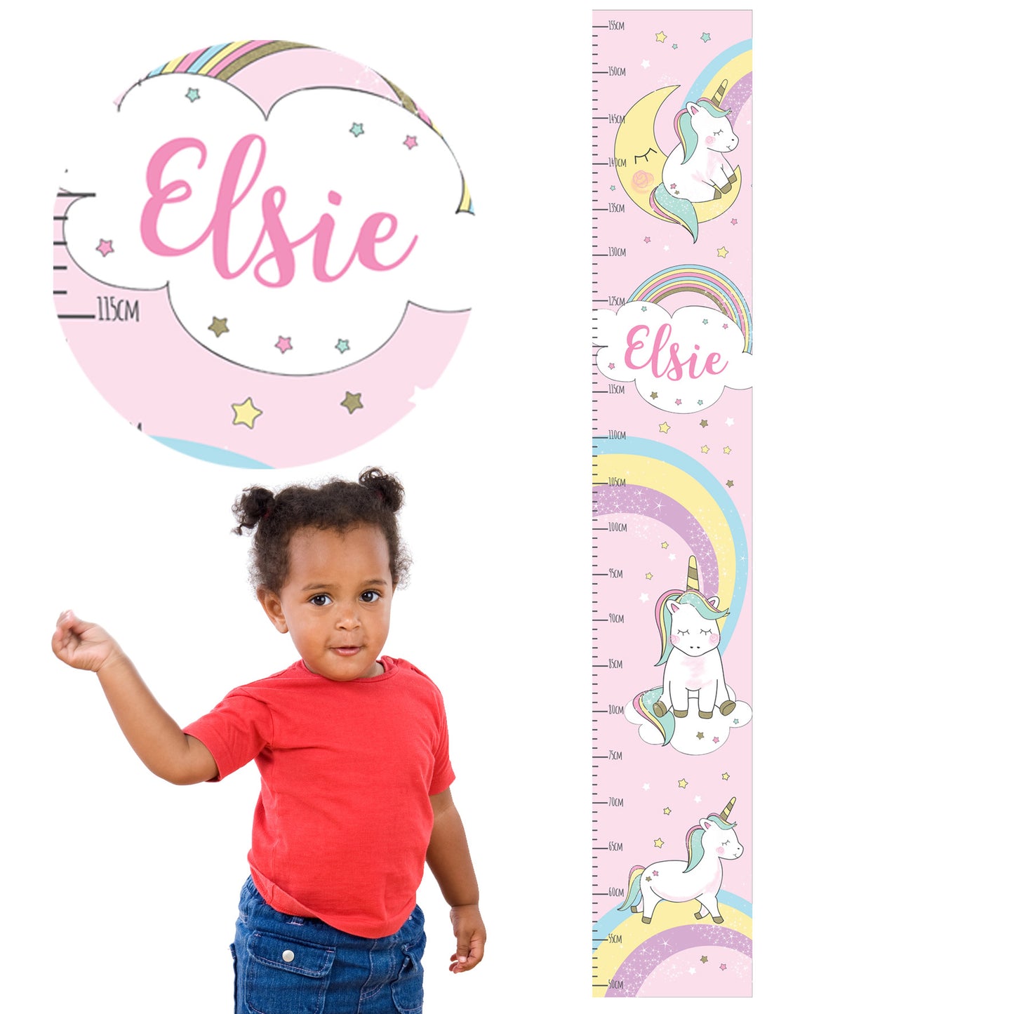 Personalised Baby Unicorn Height Chart - MK&JD Gifts