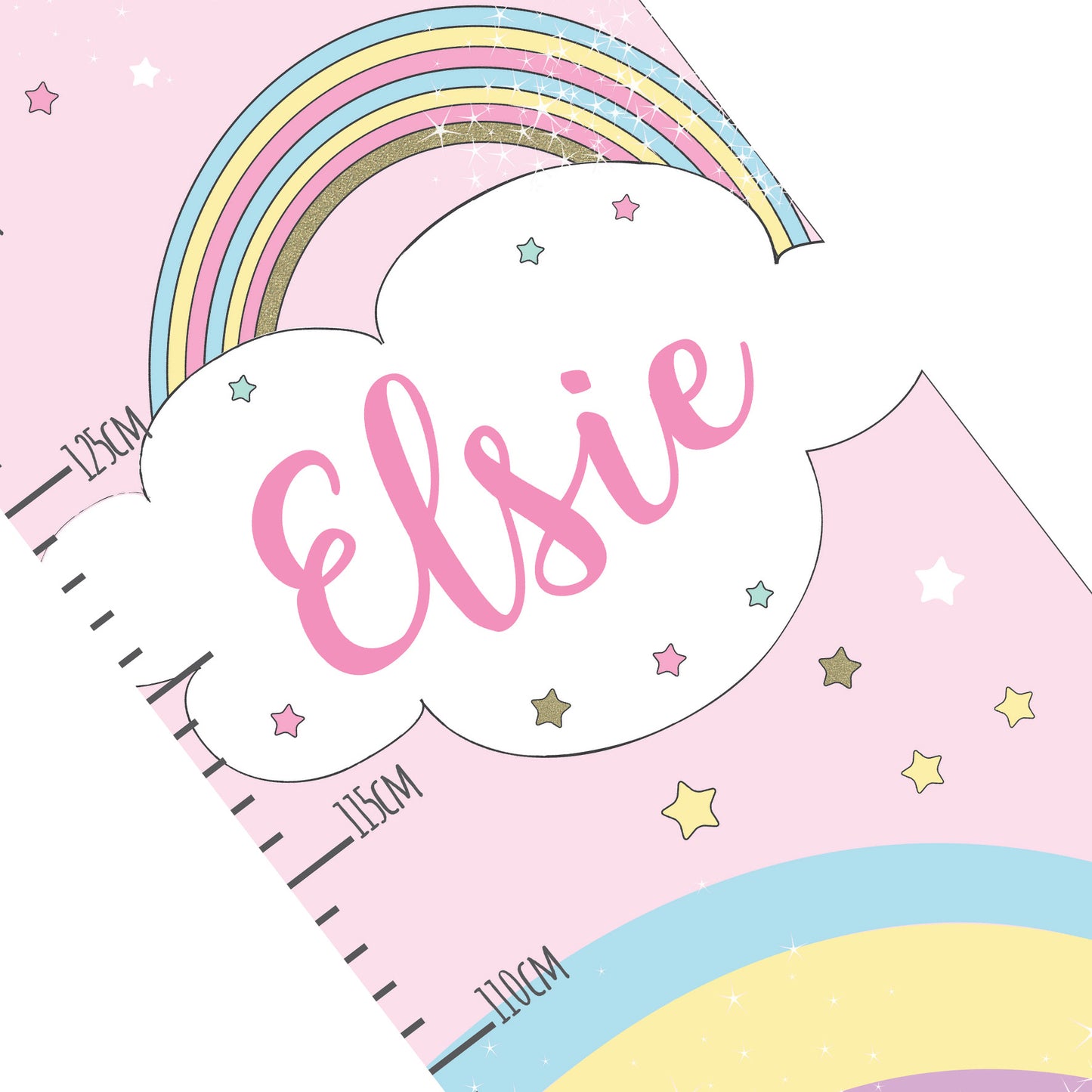 Personalised Baby Unicorn Height Chart - MK&JD Gifts