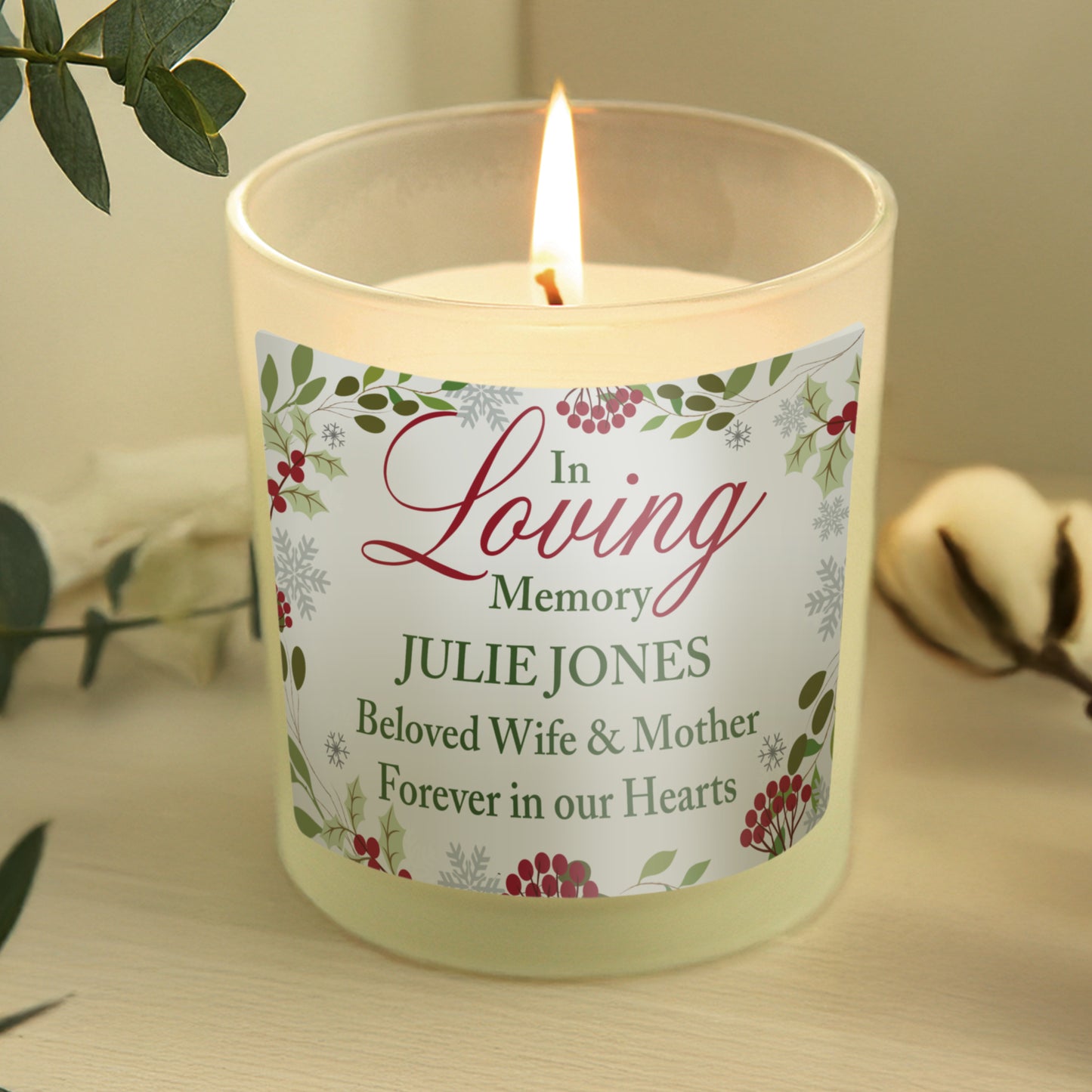 Personalised In Loving Memory Scented Jar Candle - MK&JD Gifts