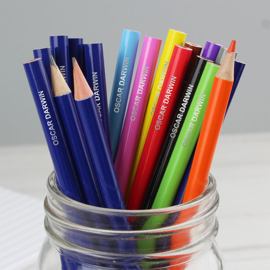 Personalised Pack of 20 HB Pencils & Colouring Pencils - MK&JD Gifts