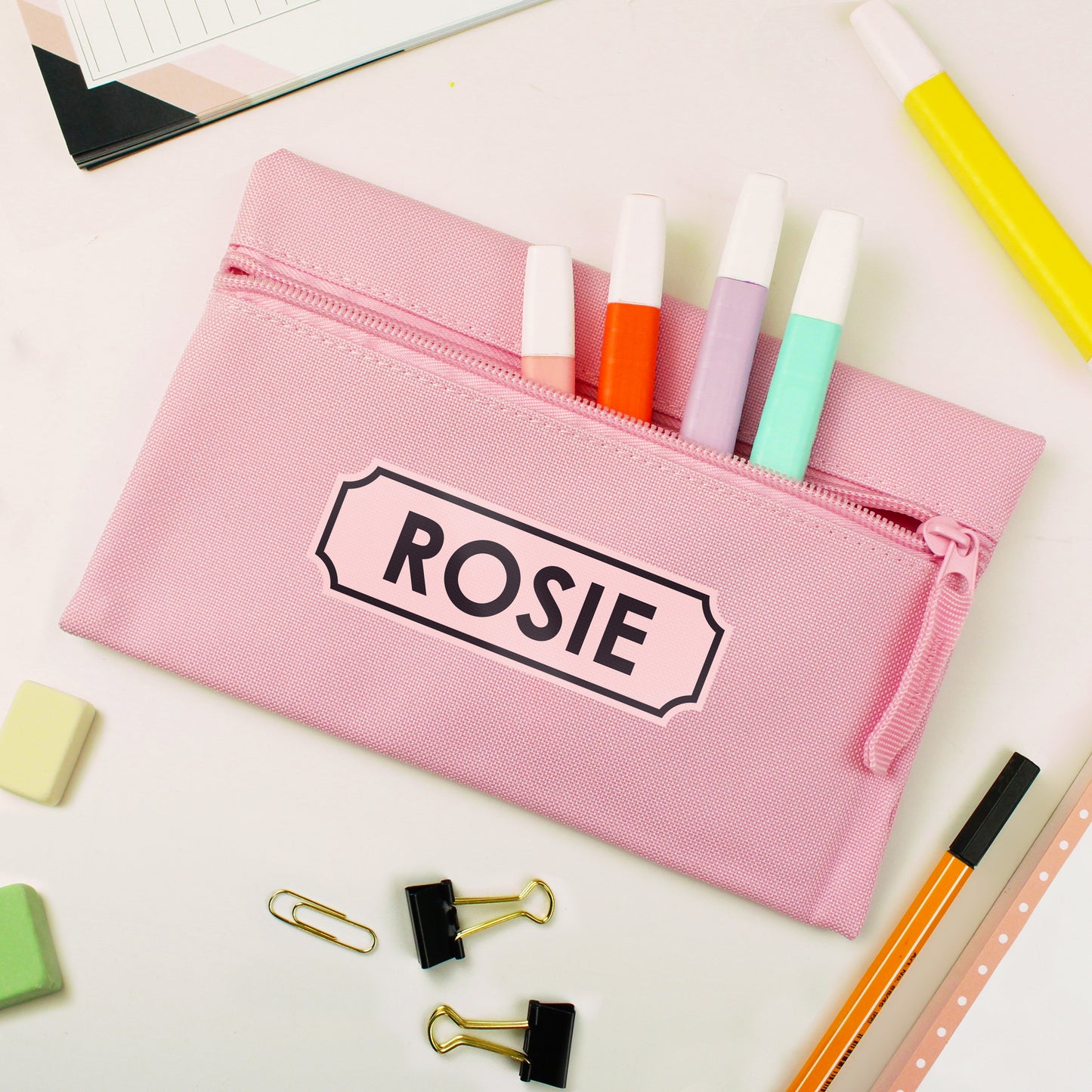 Personalised Pink Pencil Case - MK&JD Gifts