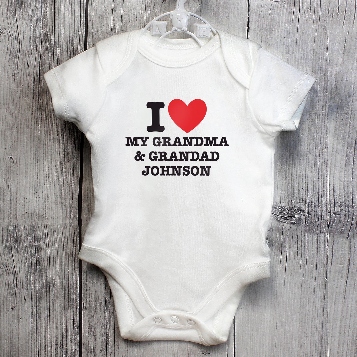 Personalised I HEART 0-3 Months Baby Vest - MK&JD Gifts