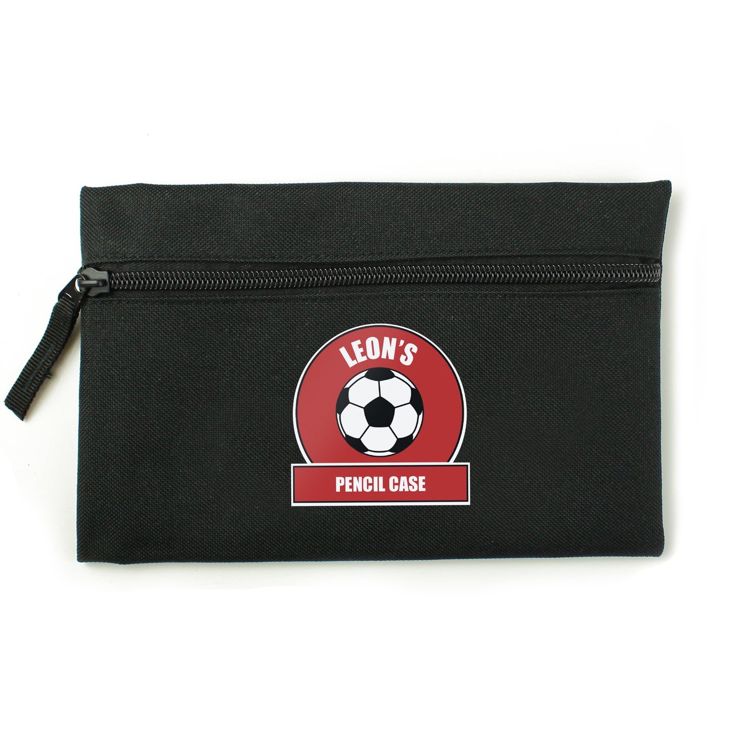 Personalised Red Football Fan Pencil Case - MK&JD Gifts