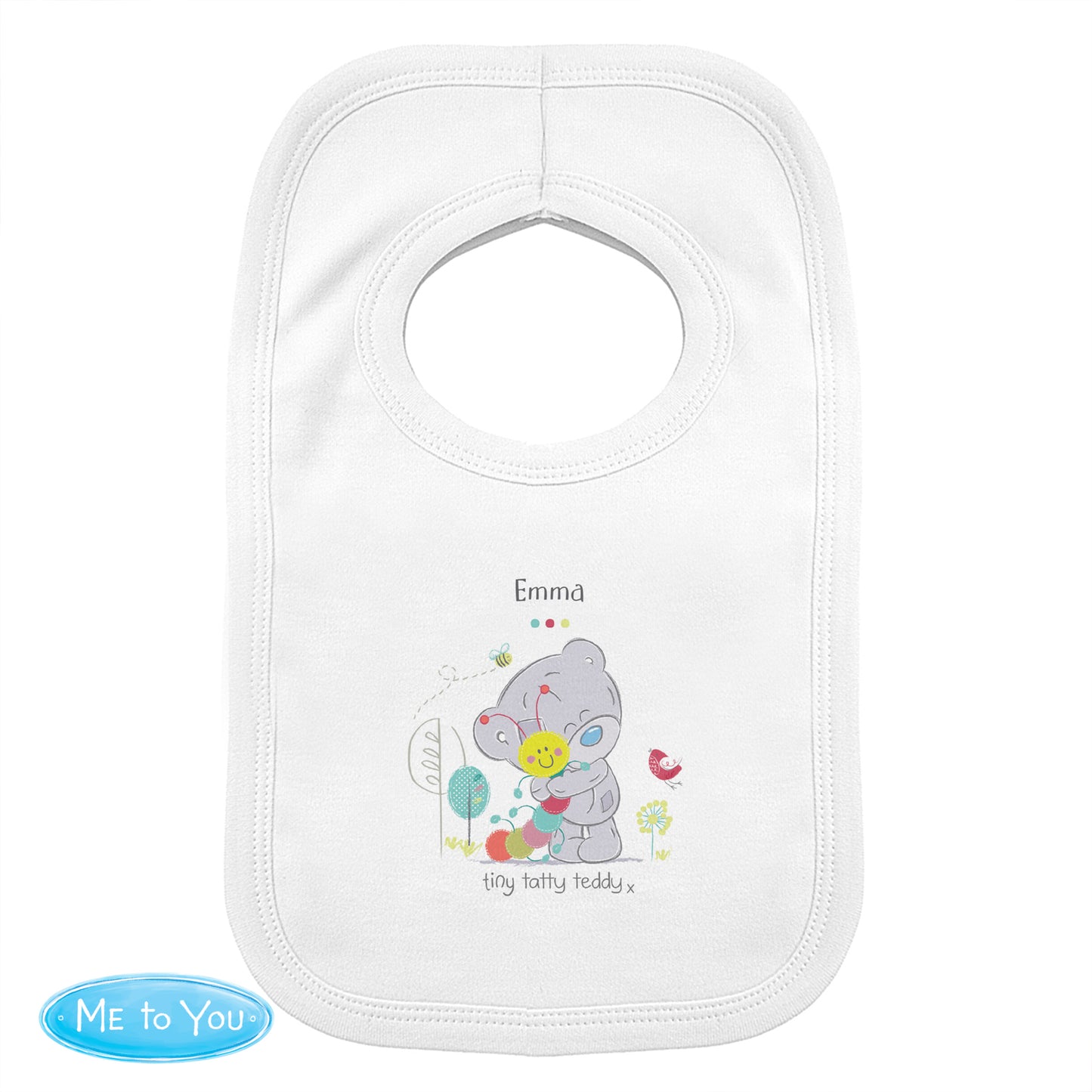 Personalised Tiny Tatty Teddy Cuddle Bug Bib - MK&JD Gifts