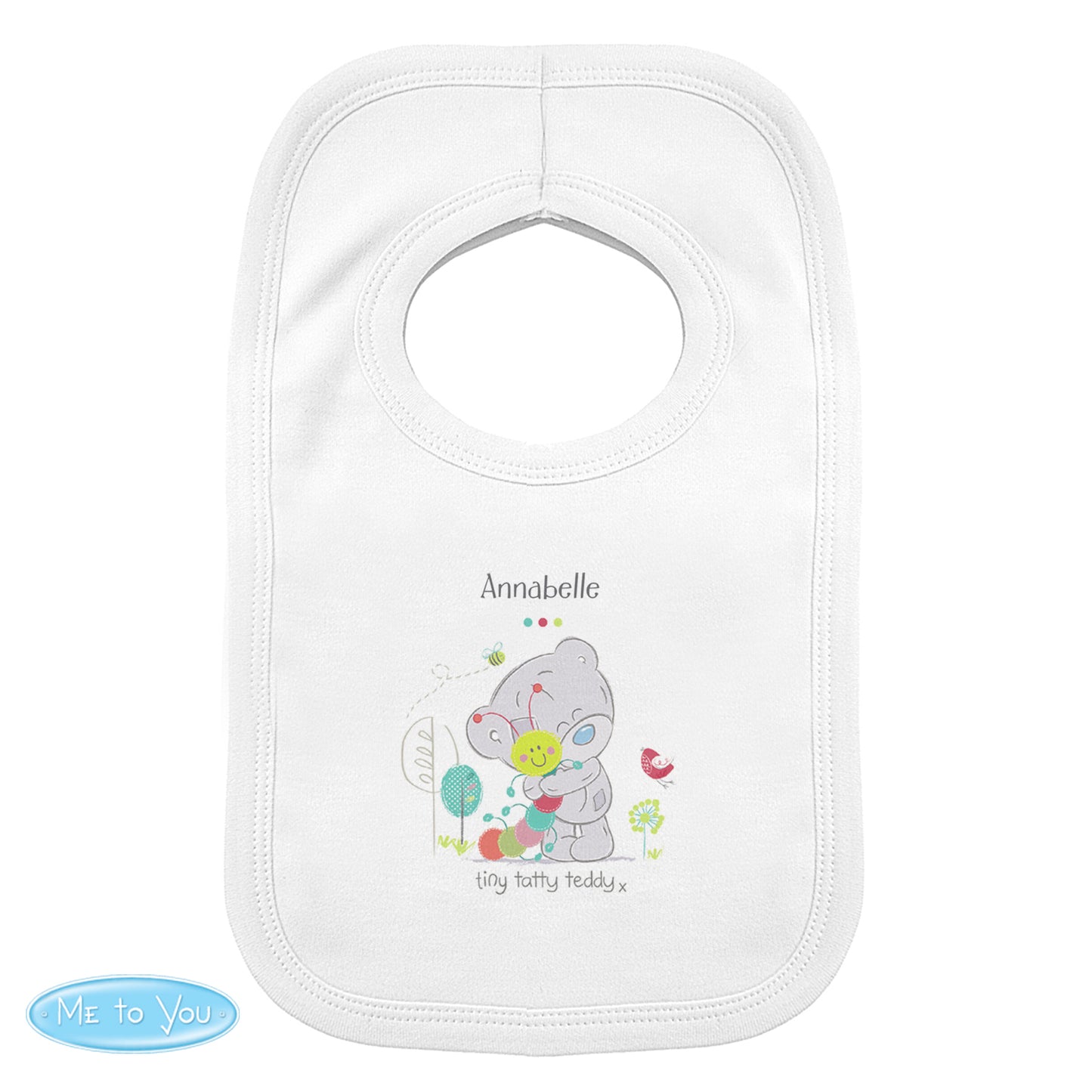 Personalised Tiny Tatty Teddy Cuddle Bug Bib - MK&JD Gifts