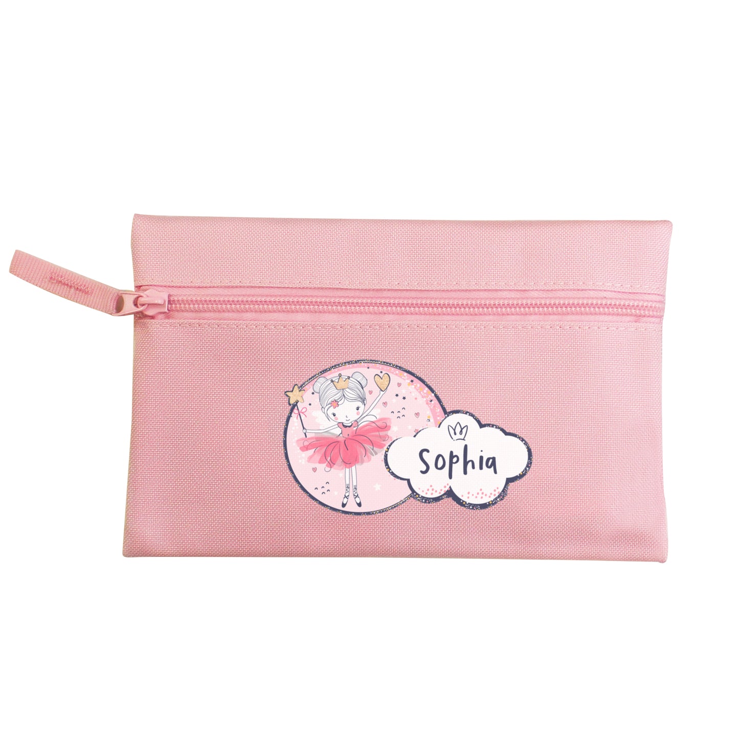 Personalised Fairy Princess Pink Pencil Case - MK&JD Gifts