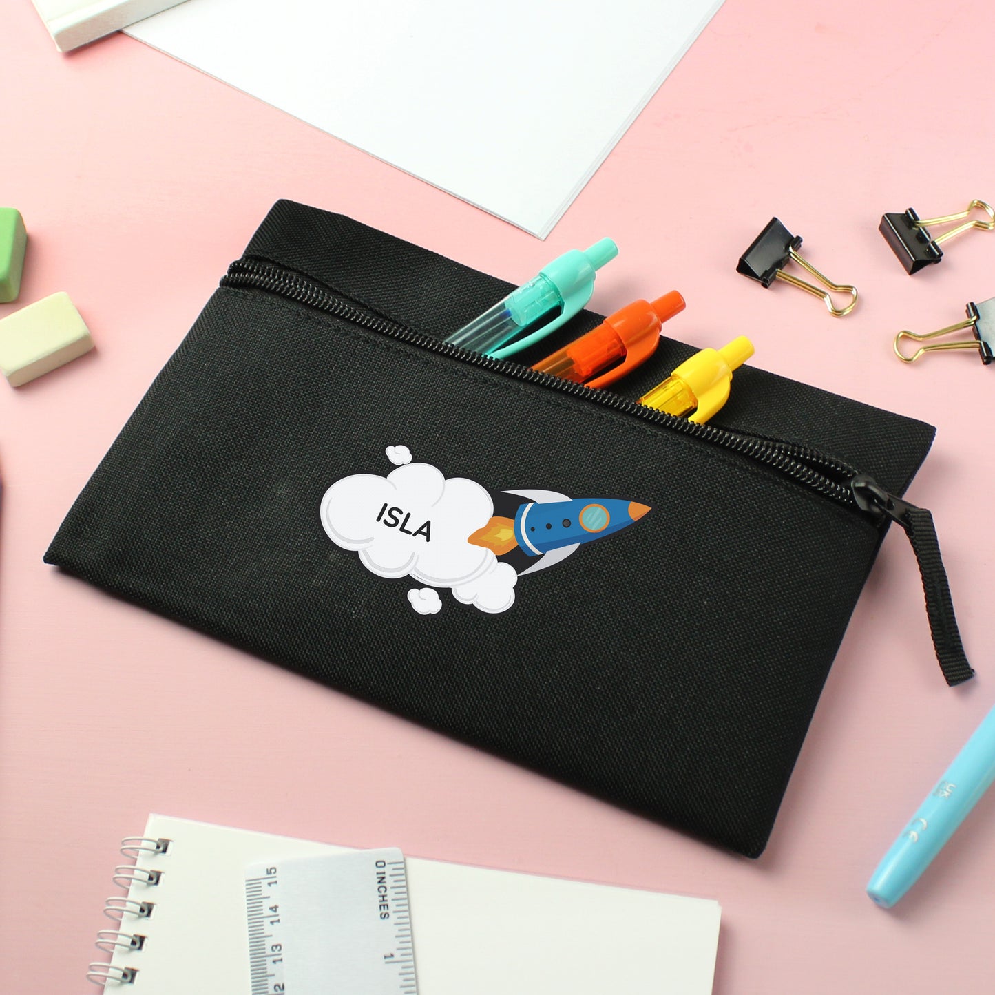 Personalised Space Rocket Pencil Case - MK&JD Gifts