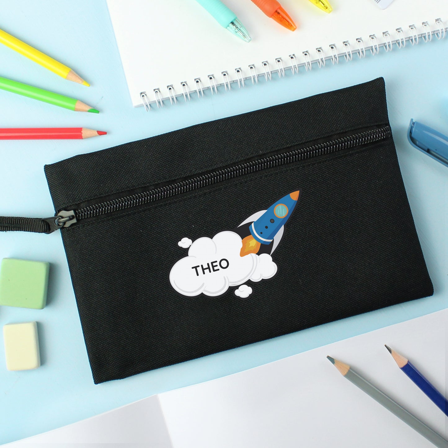 Personalised Space Rocket Pencil Case - MK&JD Gifts