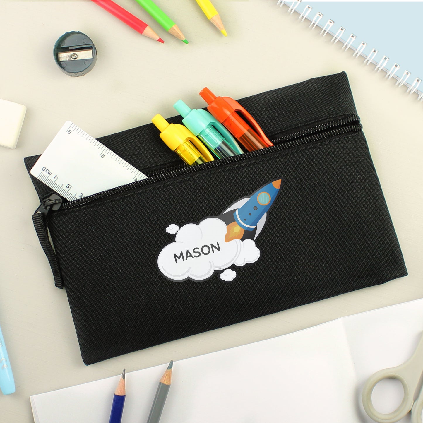 Personalised Space Rocket Pencil Case - MK&JD Gifts