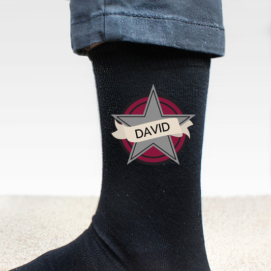 Personalised Star Men's Socks - MK&JD Gifts