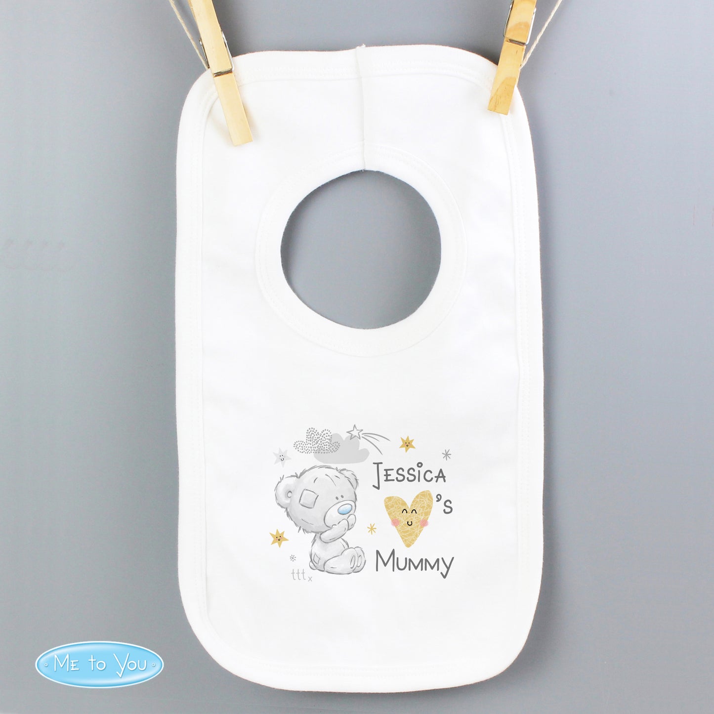 Personalised Tiny Tatty Teddy I Heart Baby Bib - MK&JD Gifts