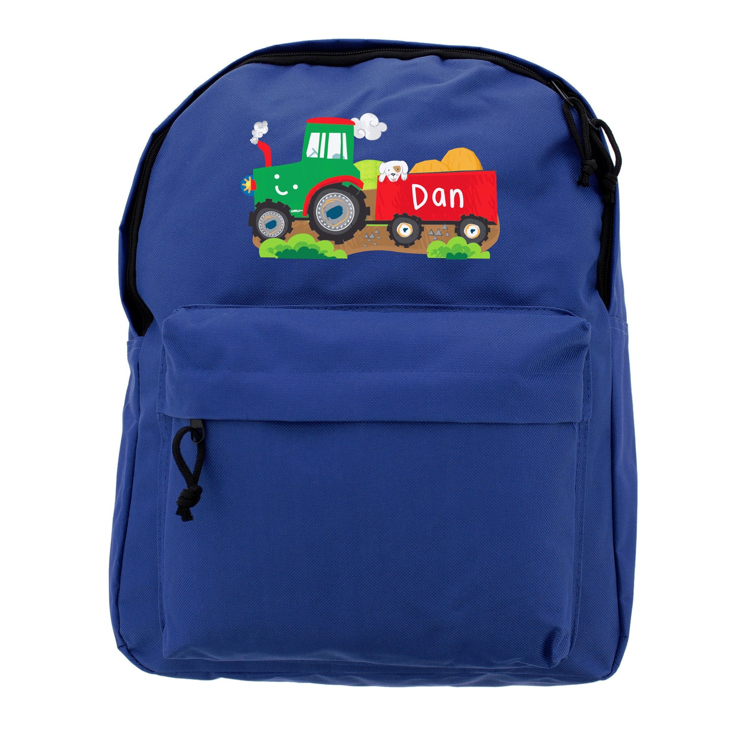 Personalised Tractor Blue Backpack - MK&JD Gifts