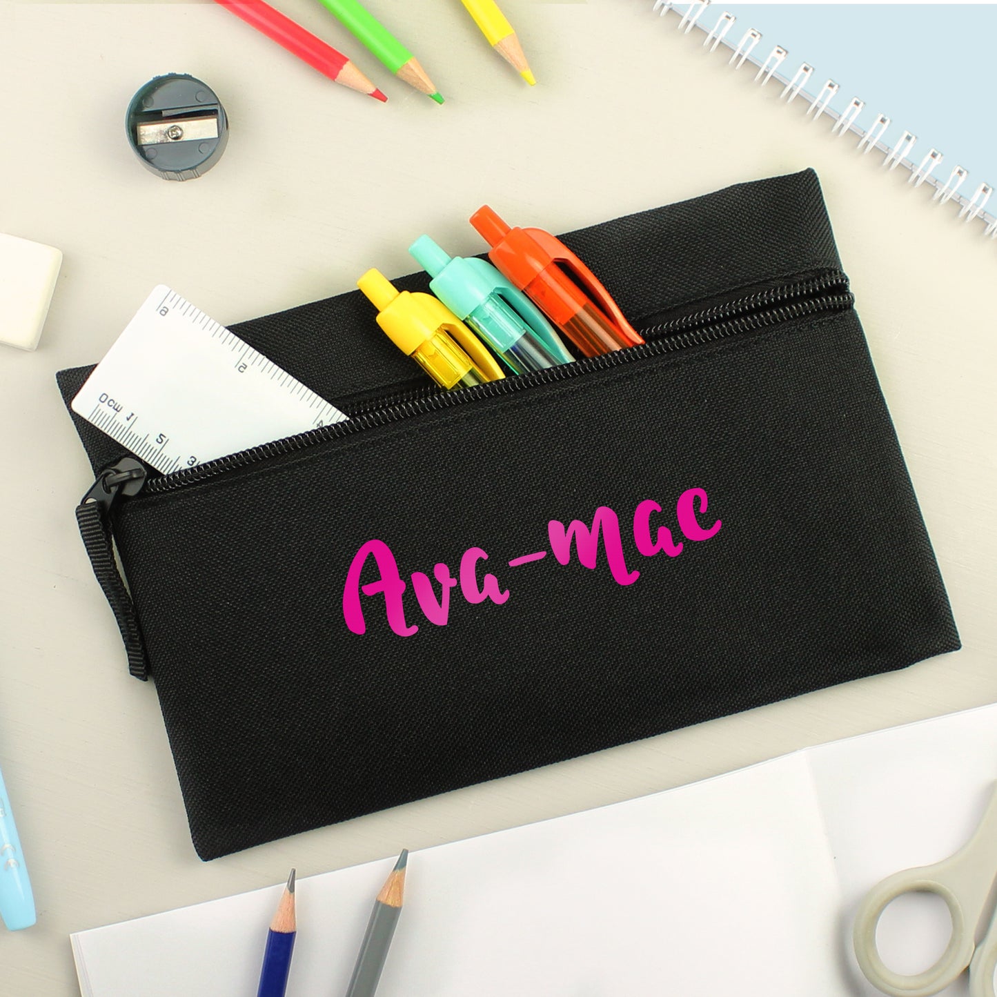Personalised Pink Name Pencil Case - MK&JD Gifts