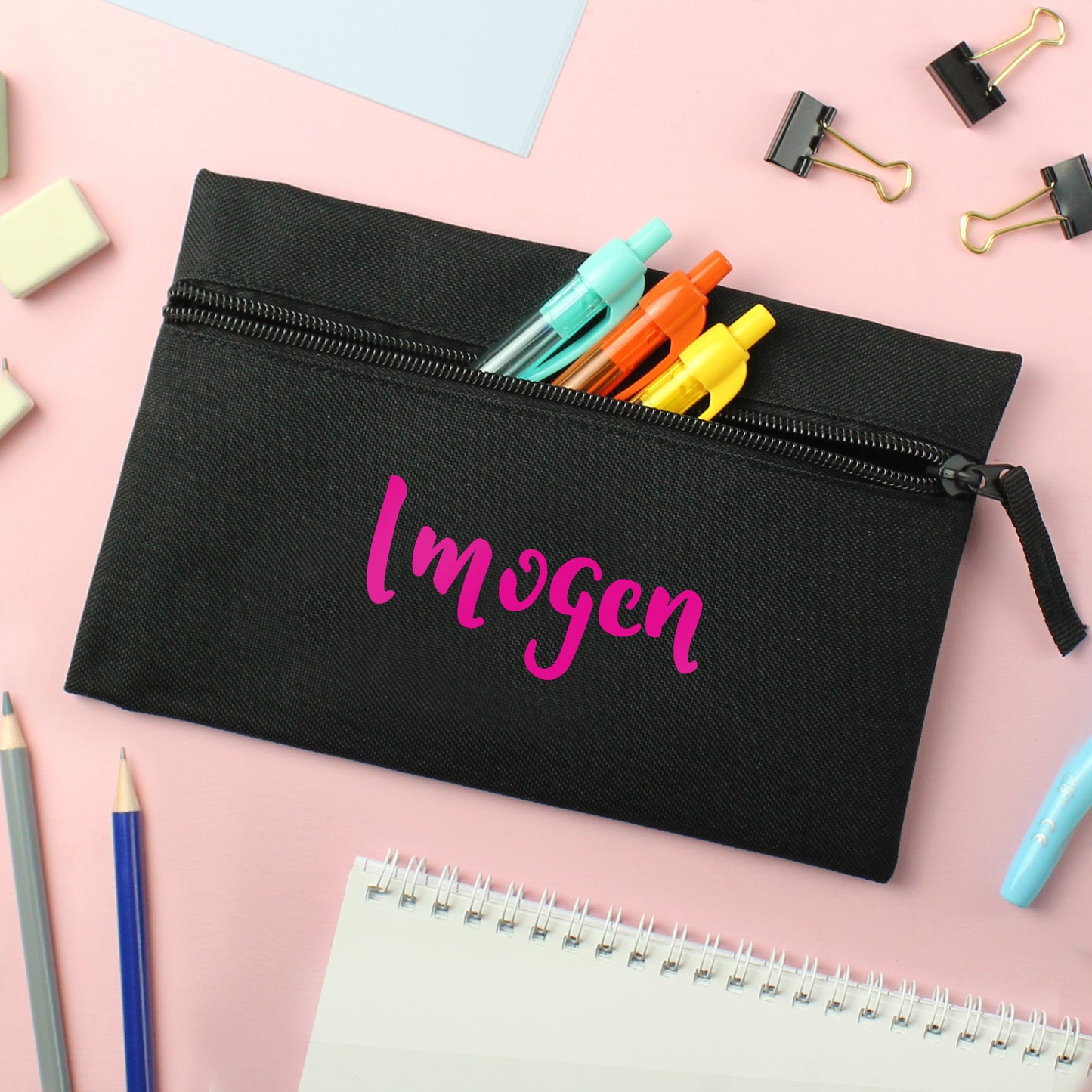 Personalised Pink Name Pencil Case - MK&JD Gifts