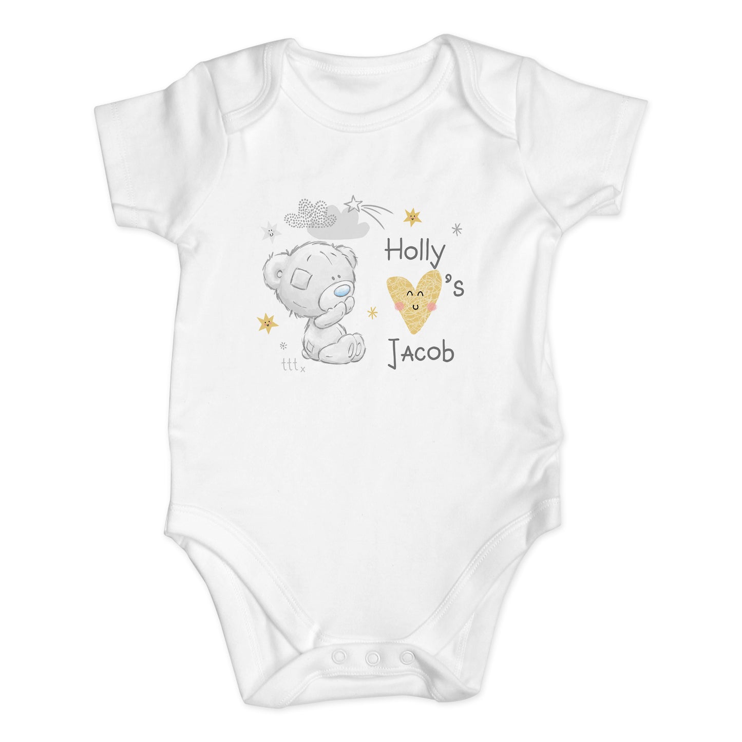 Personalised Tiny Tatty Teddy I Heart 0-3 Months Baby Vest - MK&JD Gifts