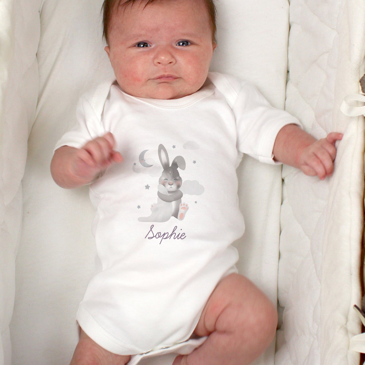 Personalised Baby Bunny 0-3 Months Baby Vest - MK&JD Gifts