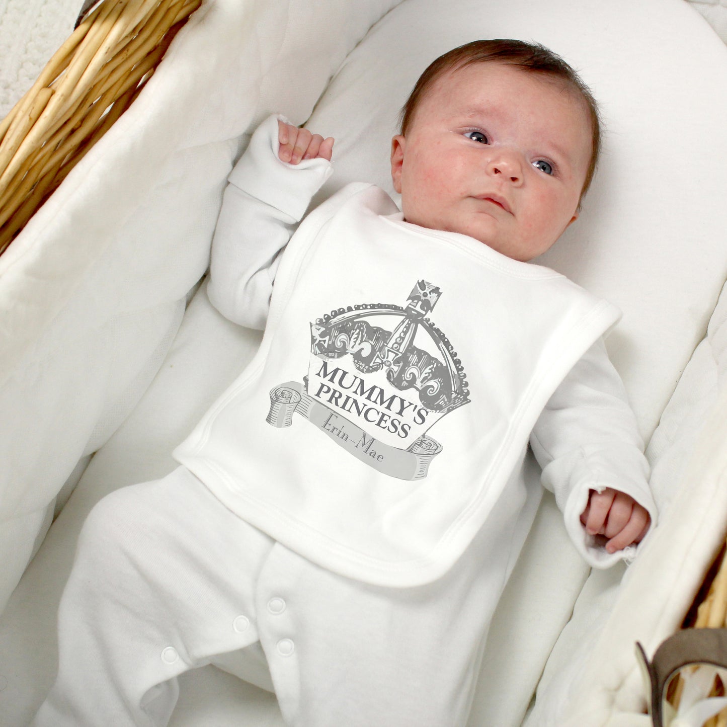 Personalised Royal Crown Bib - MK&JD Gifts